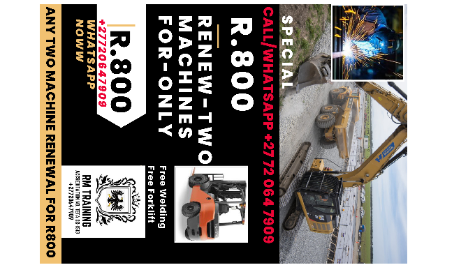 RM TRAINING CENTER IS THE BEST LIFTING MACHINERY SERVICE PROVIDER IN THE LIMPOPO PROVINCE WE OFFER F...