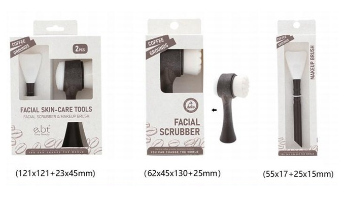 An eco-friendly beauty care line made with coffee grounds material. Includes nail clippers, eyebrow ...