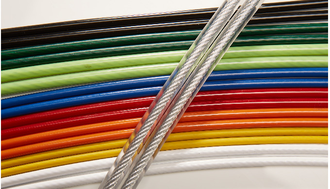Wire rope plastic coated