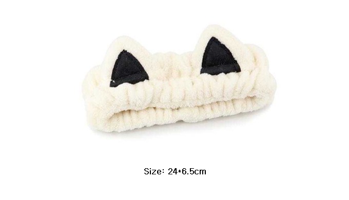 These character-accented facial headbands feature fun elements like cat ears, fluffy pom-poms, and o...
