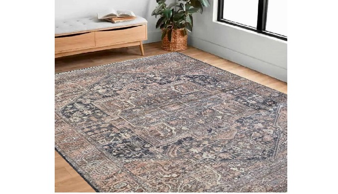 The Copper coloured wool and cotton rug in 3x5 size is a sumptuous addition to your room. It is made...