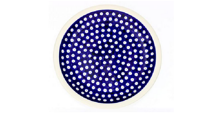 Ceramiczny płaski talerz obiadowy o średnicy 27,2 cm. Może być używany do podawania jedzenia na uroc...