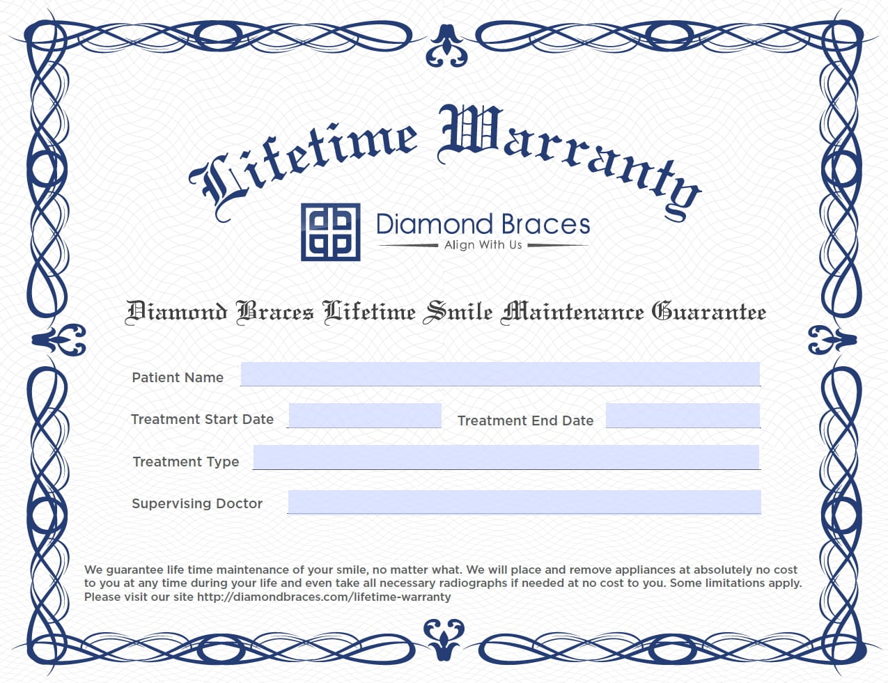 Diamond Braces offers Lifetime Smile Maintenance Guarantee to ensure you are always happy with your ...