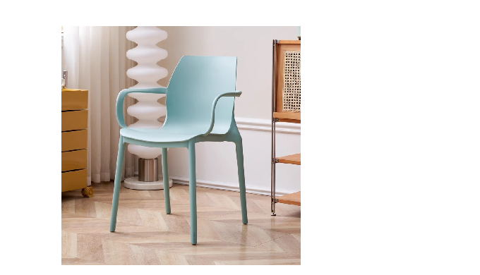 Manufacturer Stackable Plastic Dining Chair Simple Design with Backrest Armrests for Shopping Mall R...