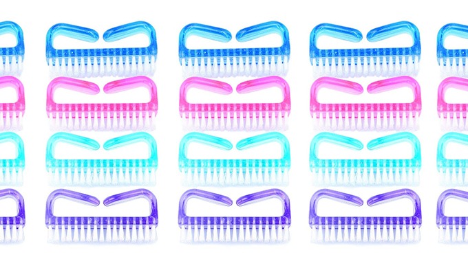 Keep your nails clean with this colorful and compact nail brush. Perfect for daily hand care and eas...
