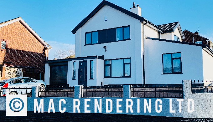 Sheffield Rendering company. Spray render from JOHNSTONE'S - K REND - WEBER - PAREX & MORE. Appr...