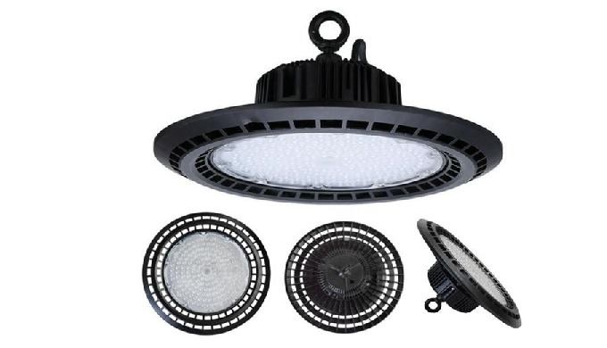IP65 Waterproof 130LM/W UFO LED High Bay Light 50W/100W/150W/200W Materials: Aluminum Body+PC Lens+H...