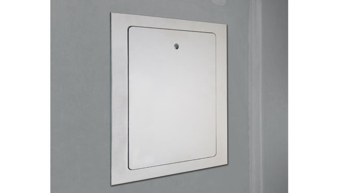 Trappes MDF monobloc EI30 34 dB Rw+C « Pose après coup » hydrofuge et prépeinte : • Trappe monobloc ...