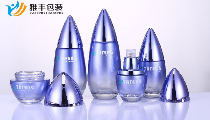 YF086 glass bottle set for luxury skin care