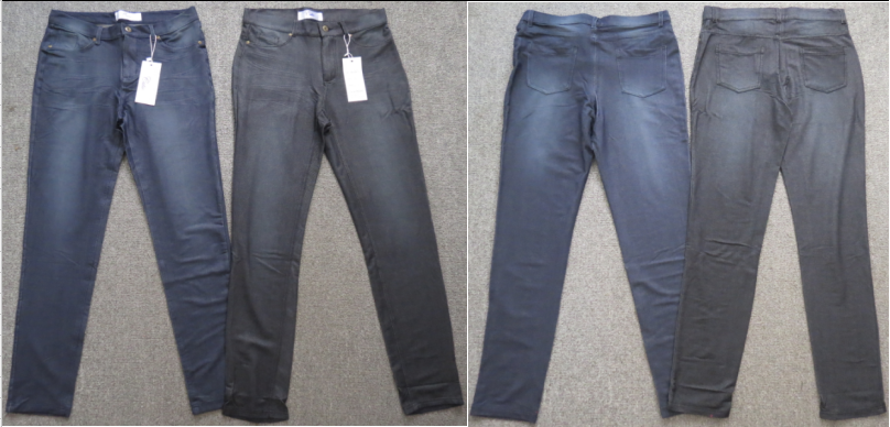 Cutie brand stock lot available, 74,592pcs Ladies knit skinny long pants TC1-699, 2styles, S,M,L,XL,...