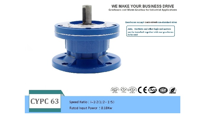 CHENYUE Worm Gearbox CYPC63 Speed Ratio 3:1 Free Maintenance,Fully Sealed,No Need to Refuel for Life