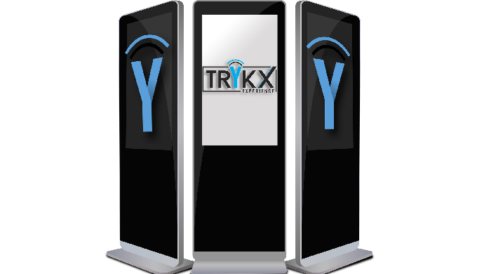 Touch screen kiosk, stand display, 3D hologram fan