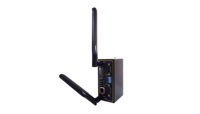 Industrial 802.11 abgn Wireless Serial Server with high-performance 2x2 MIMO, 2-serial ports, either...