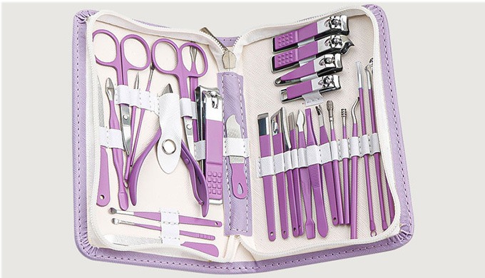 Manicure set Size(CM): W17XL11 Weight: 311g Color: Purple