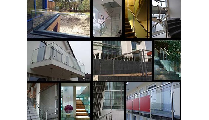 balustrady i poręcze ze stali nierdzewnej, z wypełnieniem ze szkła lub stali, balustrady samonośne c...
