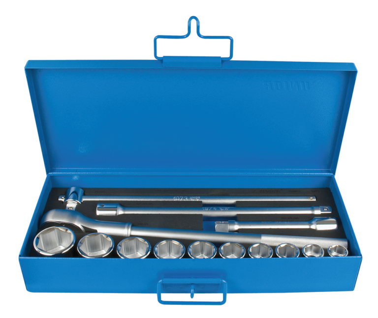 – Dimensiunea cutiei : 505 x 215 x 78 mm – Trusa contine: – 197/1 6p Cap cheie tubulara 3/4′ (22, 24...