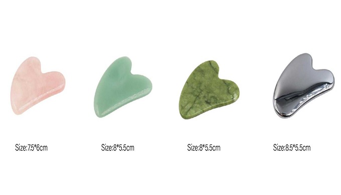 A versatile collection of face rollers and gua sha tools in various sizes and designs. Made from nat...