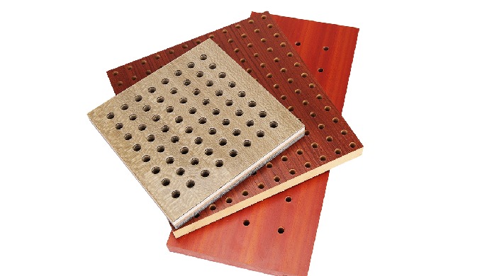 acoustical drywall perforated wooden acoustic panel is a kind of acoustic product with hples on both...