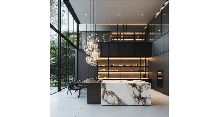 Designed by TEKİN WOODWORKS, this modern kitchen is crafted using high-quality wood, durable surface...