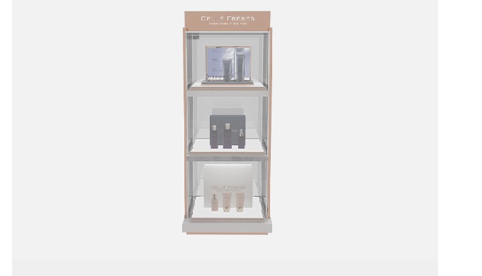 1.8MM/10MM white tempered glass（Any material can be used according to needs） 2. Gold brush stainless...