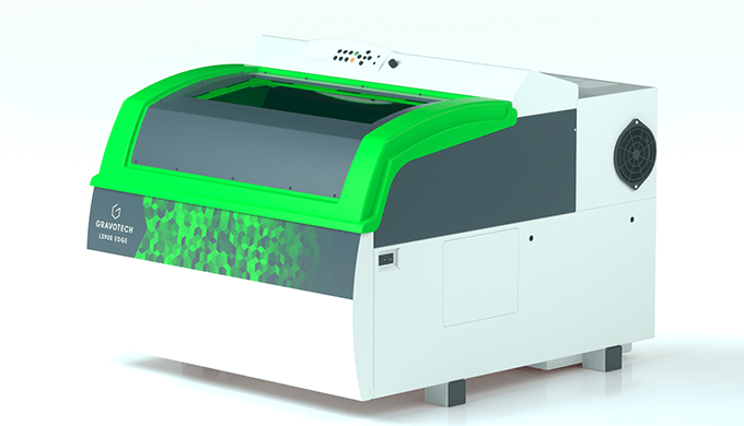Machine for engraving, marking and cutting using CO2 laser with a robust structure and with a power ...