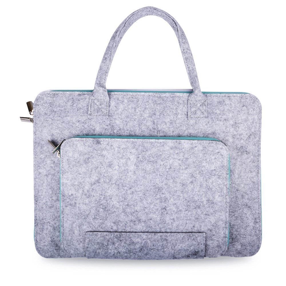 Eco Felt appearance and fashion simple envelope concept with metal zippers, which can open and close...