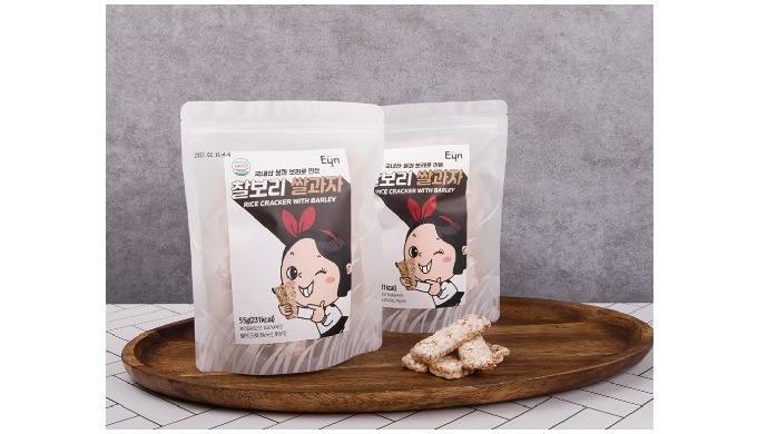 Healthy Snack Made from Korean Rice Crispy and savory taste made from domestic rice and barley Welln...