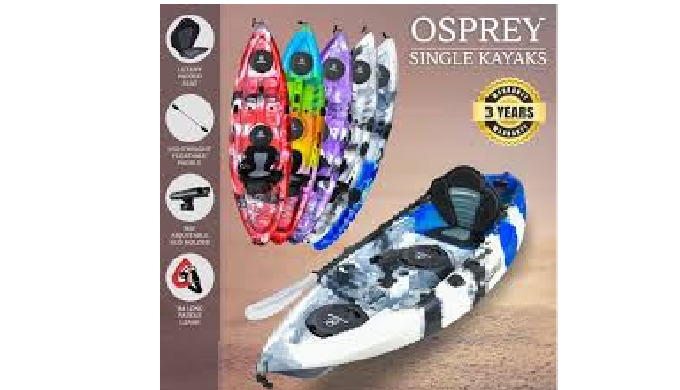 Osprey Fishing Kayak Package: Package Includes: 1x Osprey Fishing kayak 1x Luxury Padded Seat 1x Lig...