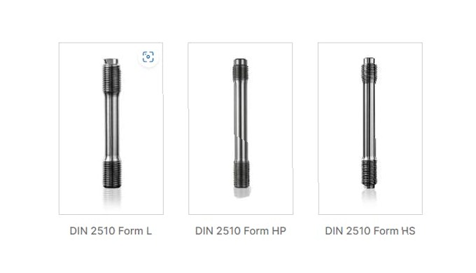 Dehnschrauben und Muttern nach DIN 2510