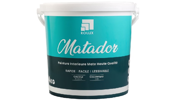 Matador est une peinture à base d'eau semi mate avec un haut niveau de couverture et d'opacité, form...