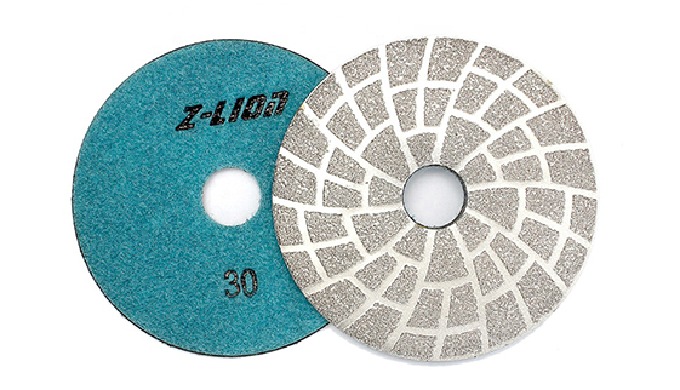 Popular sizes of vacuum brazed diamond grinding pads are 4