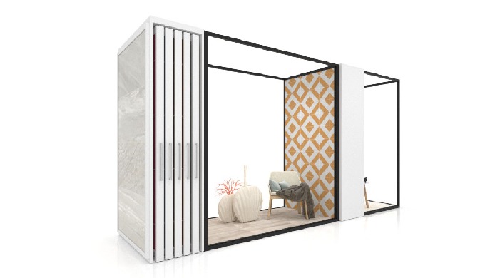 Los expositores para la venta de azulejos Composición 131 de Tubestile son perfectos para mostrar co...