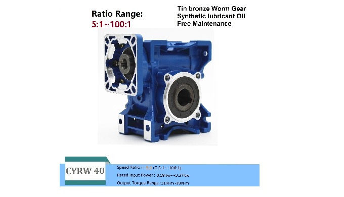 Key features • ABB、SIEMENS and other high-end motors can be installed together with our Worm Gear Re...