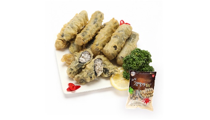 Crispy Deep-Fried Seaweed Roll is a Korean-style snack featuring a crispy e...