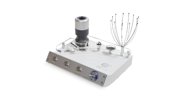 The device is for experts to help massage the whole body using 5 probes of strong acoustic vibration...
