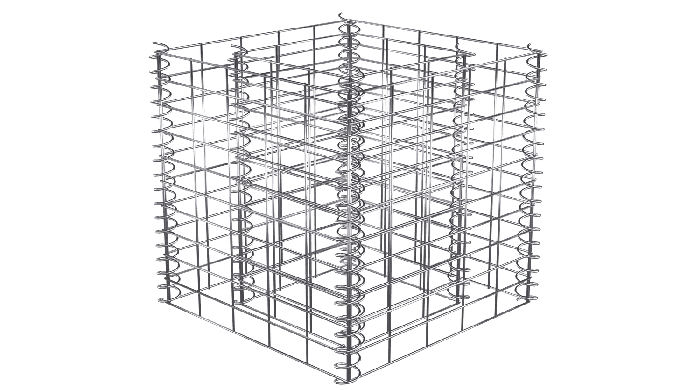 The gabion box is made of high-quality galvanized steel wire mesh, which is rust-resistant and water...