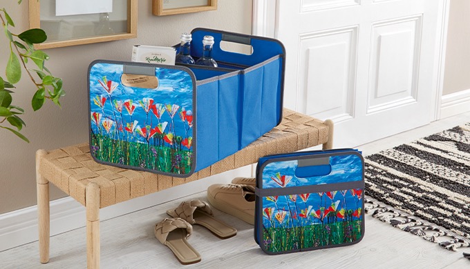 Casier de rangement pliable Pré fleuri