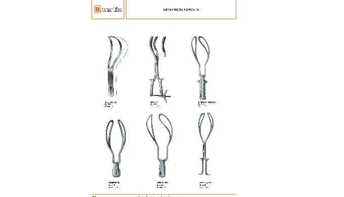 Range of Obtetrical Forceps like Sellheim, Braun,Simpson- braun,Simpson,Wrigley And Kielland etc