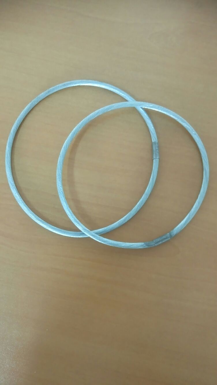 Blok Tel, Düz Metal Bilezik, Orta Metal, Çelik Halat, Halka, Çember