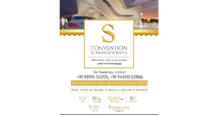 Convention center and marriage hall with a capacity of 1200 theater setting and 800 round table,more...