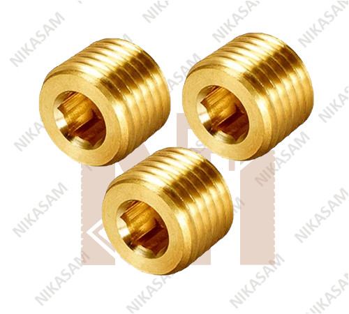 Brass Hex Counter Sunk Plug, standard and customized sizes available.