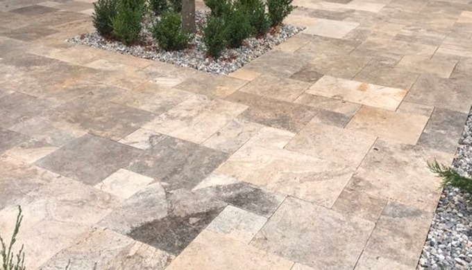 Silver Travertine is a rich color blend of silver and grey shades also known as Silver Ash and Silve...