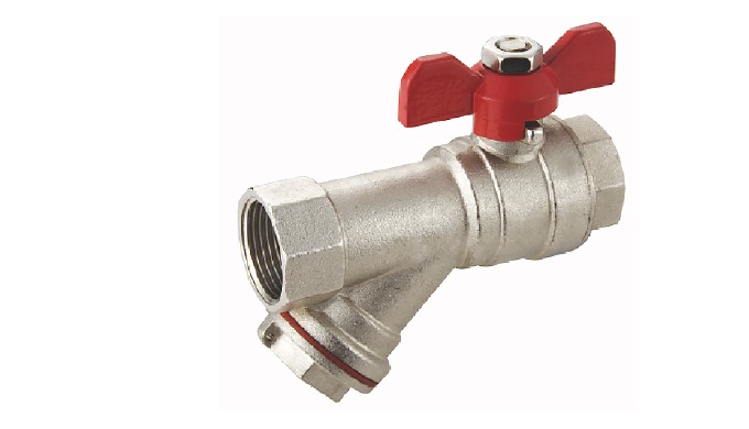 F00153 Ball Valves Tee Handle With Strainer