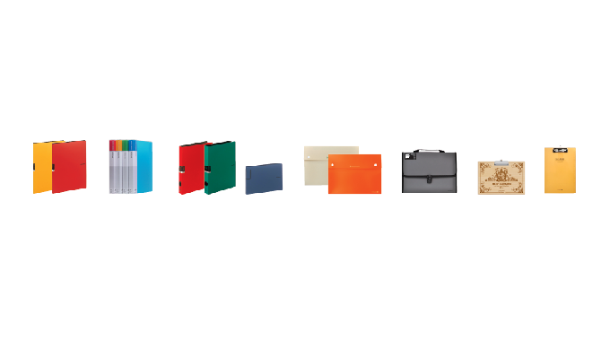 Files, Binders, Pen stands, Desk organizers, Pens, Pencils, Markers, Tapes, White board, Board marke...