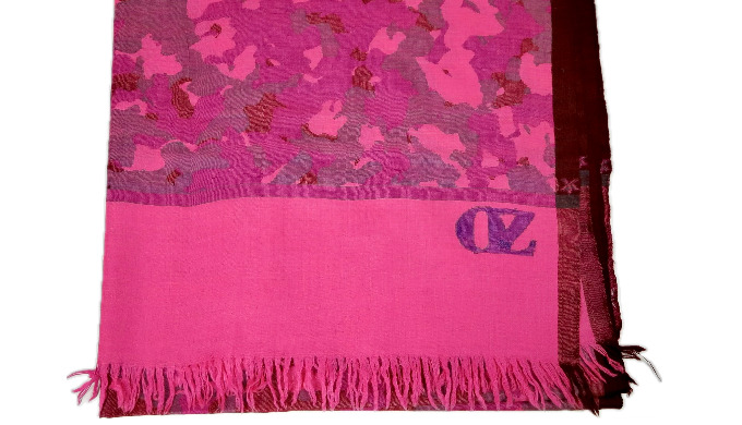 Introduction The Bespoke Kani Camouflage Shawl in Pink by vonoz cashmere exemplifies how heritage cr...