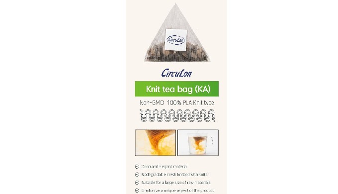 Knit tea bag (KA) Non-GMO 100% PLA Knit type - Clean and elegant material - Biodegradable mesh knitt...