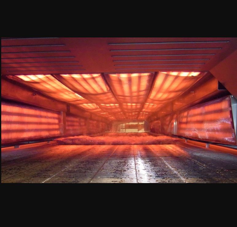 Infrared oven for meat products