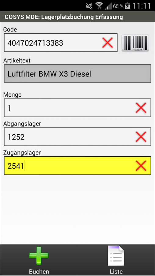 Schnell, schlank und stabil - COSYS MDE Lagerplatzumbuchung für mobile Datenerfassungsgeräte mit And...