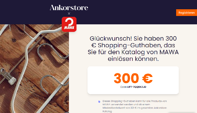Save 300€ with B2B platform Ankorstore