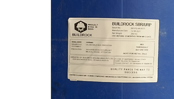 BUILDROCK SBR/URP is coating compound of best quality to be added with Portland cement selected and ...